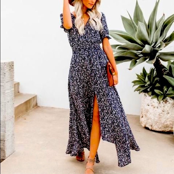 Vici Dresses Vici Button Down Floral Maxi Dress Poshmark